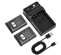 DSTE EN-EL23 ENEL23 Batteria (2 pezzi) e caricatore compatibili con Coolpix P600, S810c, P900S