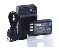 DSTE EN-EL9 Li-ion Batteria (2-Pacco) e Caricabatterie USB Compatibile per Nikon D40 D40x D60 D3000 D5000
