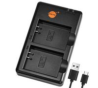 DSTE LC-E10 Batteria USB Dual Quick Charger Compatibile per LP-E10, Canon EOS 1100D, 1200D, Kiss X50, Kiss X70, Rebel T3, Rebel T5