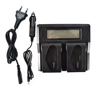 DSTE® LCD 1.5A Fast Charging Dual Batteria Caricabatteria (EU Plug) Compatibile per Canon LP-E4 LP-E4N LP-E19 come LC-E19