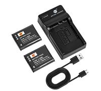 DSTE Li-50B Batteria (2 pezzi) e caricatore compatibile con Olympus Stylus 1010 1020 1030 9000 9010 SZ-10 SZ-11 SZ-12 SZ-15 SZ-20