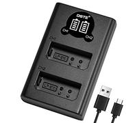 DSTE LP-E10 Caricabatterie USB doppio con display LCD compatibile con Canon EOS 1100D, 1200D, Kiss X50, Kiss X70, Rebel T3, Rebel T5