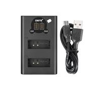 DSTE LP-E12 LC-E12E Caricabatterie Dual USB con display LCD Compatibile con Canon EOS M, M2, M10, 100D, Kiss X7, Rebel SL1 - Alimentazione tramite cavo USB di tipo C a spina USB-A 2.0