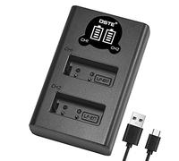 DSTE LP-E17 Carica Batterie USB Doppio con Display LCD, compatibile con Canon EOS M6 Mark II, EOS Kiss X7, EOS Kiss M, EOS M, M2, M10, M100, Rebel SL3