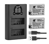 DSTE LP-E8 Batteria (confezione da 2) e caricatore USB doppio LED intelligente compatibile con Canon EOS 550D 600D 650D 700D Kiss X4 X5 X6i X7i Rebel T2i T3i T4i T5i