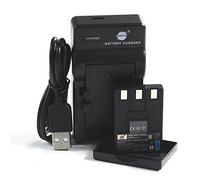 DSTE NB-3L - Set di 2 batterie agli ioni di litio e caricabatterie micro USB, compatibile con Canon PowerShot SD20 SD500 SD550 Digital IXUS 750 IXUS i IXUS i5 IXUS II IXUS IIs IXY