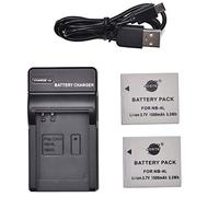 DSTE NB-4L - Batteria agli ioni di litio (2 pezzi) e caricatore micro USB compatibile con Canon PowerShot SD1100 IS SD1400 TX1 ELPH 100 HS 330 VIXIA mini IXUS 90 i5 i7 izoom S5 WA60 TX1 DS4 110 100 IS
