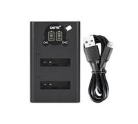 DSTE NB-5L NB 5L CB-2LX - Caricabatterie doppio USB con display LCD, compatibile con fotocamera digitale Canon PowerShot S100, S110, SD900 is, SD950 is, alimentazione tramite cavo USB da tipo C a