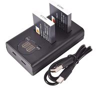 DSTE NB-6L Batteria (confezione da 2) e caricatore USB doppio LED intelligente compatibile con Canon Powershot SX510 HS, SX280 HS, SX500 IS, SX700, D20, S90, D30, ELPH 500, SX270, SX240