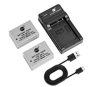 DSTE NB-7L NB-7LH Batteria (2 pezzi) e caricatore compatibile con Canon PowerShot PowerShot G10, G11, G12, SX30 is