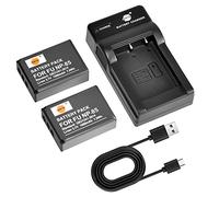 DSTE NP-85 Batteria per fotocamera (2 pezzi) e caricatore compatibili con Fujifilm FinePix S1 SL240 SL245 SL260 SL280 SL300 SL305 SL1000