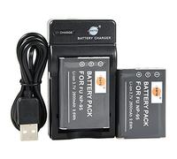 DSTE NP-95 - Batteria agli ioni di litio (2 pezzi) e micro USB, compatibile con Fujifilm FinePix F30, F31fd, Real 3D W1, X100T, X100LE, X-S1, RICOH DB-90, GXR, GXR Mount A12, GXR P10 fotocamera