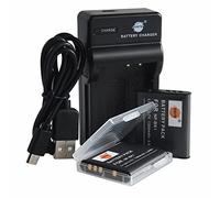 DSTE NP-BK1 - Batteria agli ioni di litio (confezione da 2) e caricabatteria micro USB compatibile per Sony Bloggie MHS-CM5 MHS-PM5
