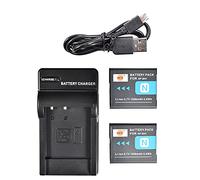 DSTE NP-BN1 - Batteria agli ioni di litio (2 pezzi) e caricatore micro USB, compatibile con Sony DSC-W510 DSC-W515PS DSC-W500 DSC-W520 DSC-WX80 DSC-WX150 DSC-QX10 DSC-TX7