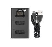 DSTE NP-BX1 NP-BX1/M8 Caricatore Dual USB con display LCD compatibile per Sony ZV1, DSC-HX300, DSC-H400, DSC-HX400, DSC-HX50 - Alimentazione tramite cavo USB di tipo C a spina USB-A 2.0