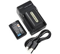 DSTE NP-FH50 Li-ion Batteria (2-Pacco) e Caricabatterie USB Compatibile per Sony DSLR-A230, DSLR-A290, DSLR-A330, DSLR-A380, DSLR-A390, DSC-HX100V, DSC-HX200V, HDR-TG5V