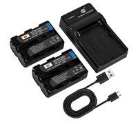 DSTE NP-FM500H Batteria (2 confezioni) e caricatore compatibili con Sony a700, Alpha a58, DSLR-A100, DSLR-A100K, DSLR-A200, DSLR-A300