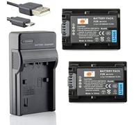 DSTE NP-FV70 Li-ION - Batteria (2-Pack) e caricatore USB per Sony SR15 SR21 SR68 SR88 SX15 SX21 SX45 SX63 SX65 SX83 SX85