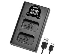 DSTE NP-FW50 Carica Batterie Rapido USB con Display LCD, Compatibile con Sony Alpha 7, a7, 7R, a7R, 7RII, a3000, a6000, a6400, a6500, NEX-3, NEX-5, NEX-6, NEX-7