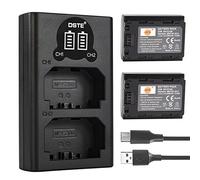 DSTE NP-FZ100 - Batteria ricaricabile (confezione da 2) e caricatore doppio USB Smart LED compatibile con Sony Alpha 9 A9 A9S Alpha 9R A9R A7II A7RIII ILCE-7RM3