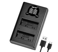 DSTE NP-W126 - Caricabatterie USB doppio con display LCD, compatibile con Fujifilm FinePix HS30EXR, HS33EXR, HS35EX, HS50EXR, X-A1, X-E1, X-E2, X-M1, X-Pro1, X-T1