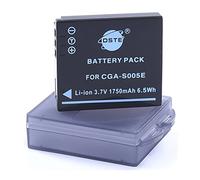 DSTE Ricambio Batteria per Panasonic CGA-S005E DMC-FS1 FXO1-A FXO1BB FXO1BS FXO1EB-K FXO1EB-S FXO1EB-W FXO1EF-A FXO1EF-K FXO1EF-S FXO1EF-W RICOH CAPLIO GR R30 R40 R3 R4 R5 RICOH GR II