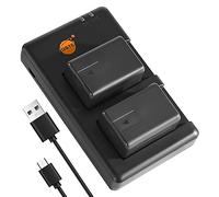 DSTE Set di 2 caricabatterie VW-VBT190 (2300 mAh/3,7 V) compatibili con Panasonic HC-V160, HC-V180, HC-V260, HC-V270, HC-V520, HC-V520M, HC-V530, HC-V550, HC-V550M, HC-V520M, HC-V520M, HC-V530,