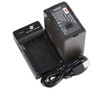 DSTE VW-VBG6 - Batteria agli ioni di litio e caricabatterie micro USB, compatibile con Panasonic NV-GS90, NV-GS98, PV-GS90, PV-GS500, SDR-H90, SDR-H258