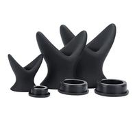 DstoLusre 3 dimensioni S/M/L Hollow Anal Plug Silicone Dilatatore anale della vagina Ano Butt Plug Anal Douche Plug anale Accessori giocattolo del sesso for le donne Uomini(M)
