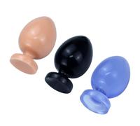 DstoLusre 6 dimensioni perline anali di grandi dimensioni butt plug con ventosa enorme plug anale dilatatore dell'ano espansione anale giocattoli del sesso del sesso anale for le donne uomini(Black Sc