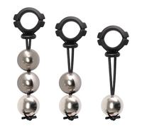 DstoLusre Anello for pene in silicone regolabile BDSM con perline metalliche di peso, anello for testicoli CBT Testicolo Peso Bondage Palla barella Scroto Pene Giocattolo erotico for uomini(2 Bälle,3.