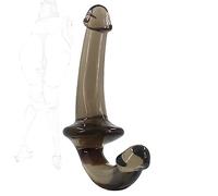 DstoLusre BDSM Doppio vibratore in silicone Doppio lato Dildo in cristallo trasparente Coppia vibratore Dildo anale Replica del pene for giocattoli sessuali del pene morbido for donne e coppie(Schwarz