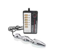 DstoLusre Set di plug anali in acciaio inossidabile perline Butt plug capezzoli clitoride morsetto SM plug anale giocattoli del sesso for le donne(A)