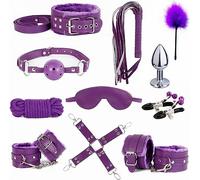 Dstymkler Abito da gioco di peluche in pelle viola, sacchetto regalo di amore per il tuo amante, regalo di promessa, darlo a lei, darlo a lui, set di 11 pezzi