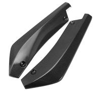 DSWERMG 2 Pezzi Auto Angolo Avvolgimento Spoiler per Mitsubishi L200 2.2 di-D/2.4 di-D, Paraurti Labbro Diffusore Splitter Protezione AntiGraffio, Accessori Auto,Carbon Fiber Black