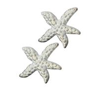 DSWZLQDXB 2 pezzi Maniglia armadio Design a forma di animaletti Maniglie per cassetto Ferro Manopole per ringhiere Pomello e sportelli maniglioni Tiretti Corrimano (Starfish,white)