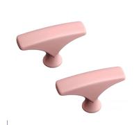 DSWZLQDXB 2 Tiretti per cameretta dei bambini Manopole Colorato per armadietto decorativa Pomelli per Armadi Maniglia per Cassetto maniglione in lega di zinco (pink)