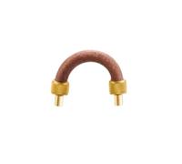 DSWZLQDXB Manico in cuoio maniglie per mobili in pelle anti-collisione,pomelli Base in rame massiccio per cassetti,Tiretti per armadietti,accessori per cucina (hole spacing 32mm,Natural)