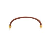 DSWZLQDXB Manico in cuoio maniglie per mobili in pelle anti-collisione,pomelli Base in rame massiccio per cassetti,Tiretti per armadietti,accessori per cucina (hole spacing 96mm,Natural)