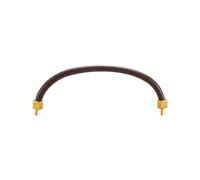 DSWZLQDXB Manico in cuoio maniglie per mobili in pelle anti-collisione,pomelli Base in rame massiccio per cassetti,Tiretti per armadietti,accessori per cucina (hole spacing 96mm,Coffee)