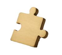 DSWZLQDXB Maniglia guardaroba Rame puro Maniglioni per Armadio Forma del puzzle Pomelli Mobili Camera bambini Tiretti cassetto Profili in Ottone Manopole tirare (Brushed gold)