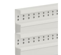DSWZLQDXB Set da 2 Maniglia dell'armadio Nascosta Maniglie Mobili Forma a G Fori di ventilazione Tiretti Cassetti Lega di alluminio Pomello per armadio Manopole Invisibile (40cm,white)