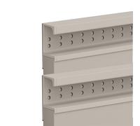DSWZLQDXB Set da 2 Maniglia dell'armadio Nascosta Maniglie Mobili Forma a G Fori di ventilazione Tiretti Cassetti Lega di alluminio Pomello per armadio Manopole Invisibile (140cm,Light Grey)