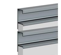 DSWZLQDXB Set da 2 Maniglia dell'armadio Nascosta Maniglie Mobili Forma a G Tiretti Cassetti Lega di alluminio Pomello per armadio Senza scanalature Manopole Corrimano Invisibile (40cm,Dark Grey)