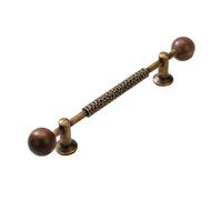 DSWZLQDXB Tiretti per Scarpiere Lega di zinco Maniglia per Armadietti Con sfera in noce Maniglie per ante Pomelli tiri cassetto Manopole dell'armadio,Comodini (Hole pitch 96mm,bronze)