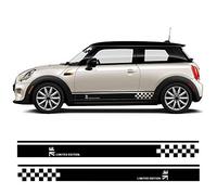 DSYCAR 1Pair Car Side Door Skirt Sticker Decalcomanie Vinile Decalcomania per auto Accessori-styling per MINI Cooper R50 R52 R53 R56 R57 R58 R59 F55 F56 F54 F60 R60 R61 (Bianco)