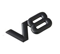 DSYCAR 3D Metallo Decorazione Auto Metallo Adesivo V8 Camion Car Badge Emblem Sticker per Universal Cars Moto Bike Car Styling Accessori Decorativi (V8-Nero)