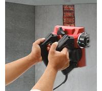 DSYOGX 1300 W Pialla da parete elettrica portatile 1000-4000 giri/min, per pala di stucco, calce, pittura muri in stucco (nero e rosso)