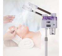 DSYOGX Evaporatore 2 in 1, sauna facciale a vapore caldo e freddo, ugello girevole a 360° e puleggia attrezzata, Vap per salone di bellezza, cura del viso, Bianco