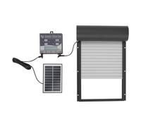 DSYOGX - Porta per polli solare, porta automatica per pollaio solare, porta per polli alimentata a energia solare con telecomando, 4 modalità di funzionamento (modalità timer, modalità sensore di luce